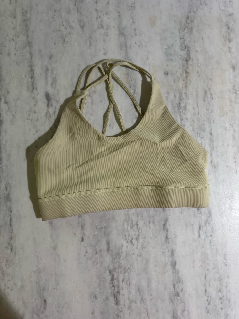 WILO The Label Crisscross Strappy Back Seamless Sports Bra Light Green L
